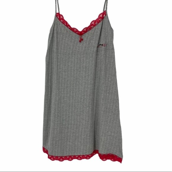 Disney Other - Adorable Lingerie Mickey Mouse red lace trim  slip